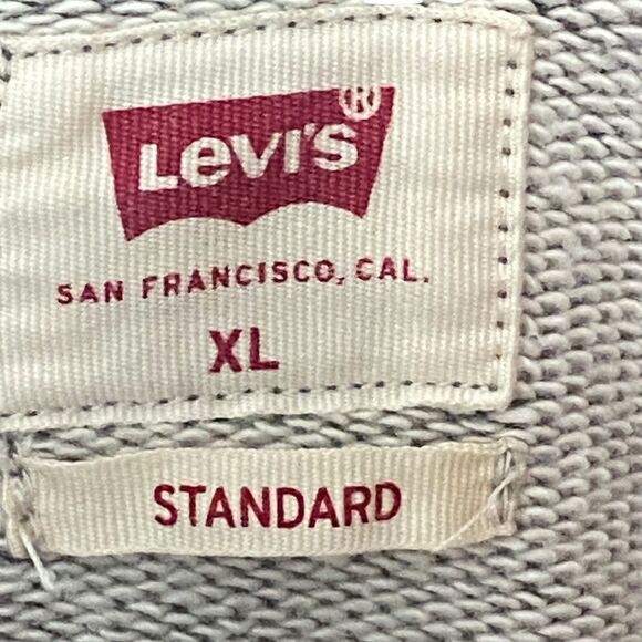 Levi's Men Original Housemark Zip Up Gray  Hoodie XL - Picture 4 of 5
